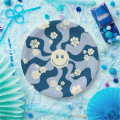 スマイル – ダークブルー、ライトブルー、クリーム ペーパープレート (パーティー)