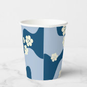 スマイル – ダークブルー、ライトブルー、クリーム 紙コップ (右)