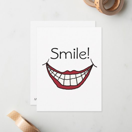 スマイル! ノートカード (正面/裏面インサイチュ)