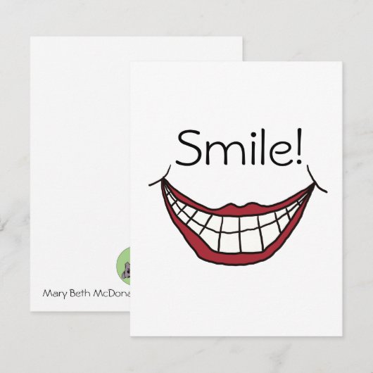 スマイル! ノートカード (正面/裏面)