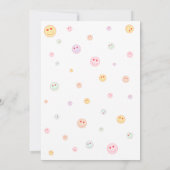 スマイル ハッピー フェイス マルチカラー 招待状 (裏面)