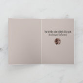 「スマイル、バック」漫画おもしろい誕生日 カード (内部)