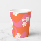 スマイル – ピンク、オレンジ、クリーム 紙コップ (裏面)