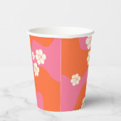 スマイル – ピンク、オレンジ、クリーム 紙コップ (右)