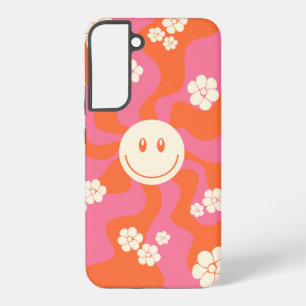 スマイル – ピンク、オレンジ、クリーム SAMSUNG GALAXY S22+ケース