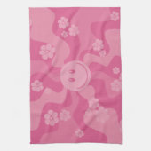 スマイル – ピンク キッチンタオル (縦)