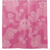 スマイル – ピンク シャワーカーテン (正面)