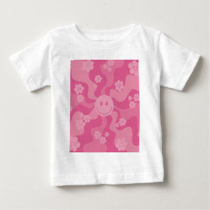 スマイル – ピンク ベビーTシャツ