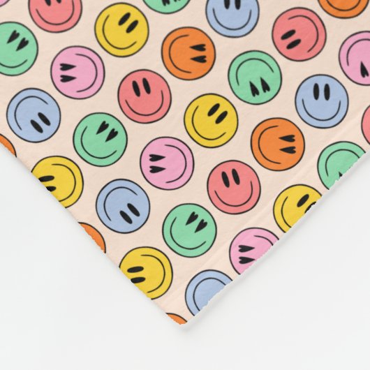 スマイル フリースブランケット (角)