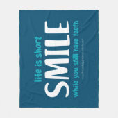 スマイル フリースブランケット (正面)