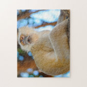 スマイル。ボツワナ・ベルベット・モンキー。 ジグソーパズル (縦)