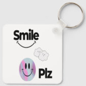 スマイル、ポジティブ&明るいチャームとスマイル キーホルダー (裏面)