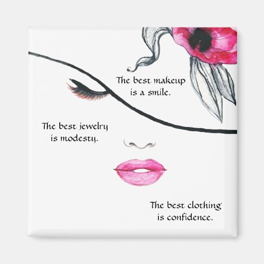 スマイル、モザイク、自信磁石 マグネット (正面)