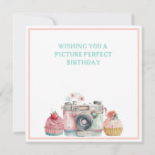 スマイル |ヴィンテージカメラ誕生日フォトカード (裏面)