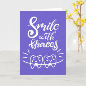 スマイル（中かっこ） |笑顔の歯 カード (黄色い花)