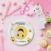 スマイル。伝染性のパーティー供給 ペーパープレート (パーティー)