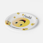 スマイル。伝染性のパーティー供給 ペーパープレート (アングル)