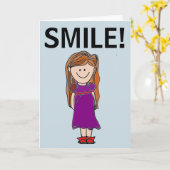 スマイル!女の子の誕生日カード カード (黄色い花)