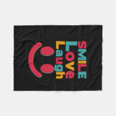 スマイル,幸せ,かわいい,トレンディー,黄色,美的, vsc フリースブランケット (正面(横))