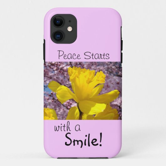スマイル 春 平和 iPhone カスケース Case-Mate iPhoneケース (裏面)