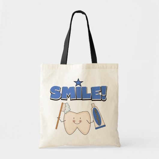 スマイル-歯のTシャツおよびギフト トートバッグ (正面)