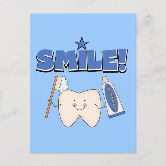 スマイル – 歯Tシャツとギフト ポストカード (正面)