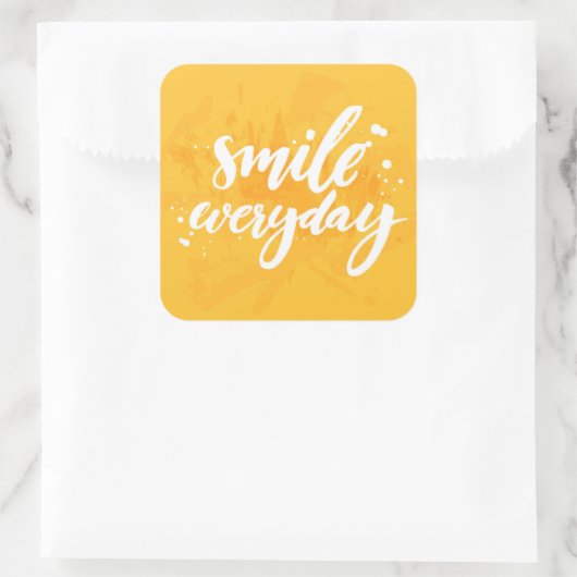 スマイル（毎日） スクエアシール (バッグ)