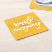 スマイル（毎日） スクエアペーパーコースター (アングル)