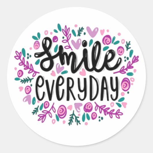 スマイル（毎日） ラウンドシール (正面)