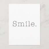 スマイル。白黒スマイル引用文テンプレート ポストカード (正面)