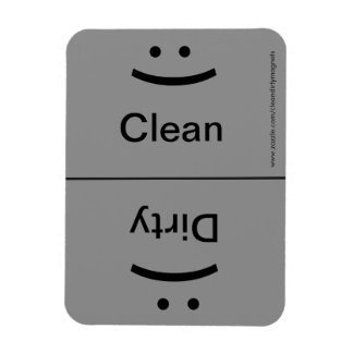 スマイル/眉をひそめる – ドークグレー マグネット