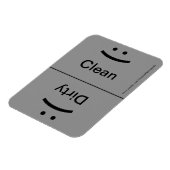 スマイル/眉をひそめる – ドークグレー マグネット (左側)