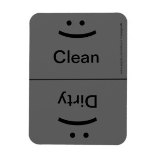 スマイル/眉をひそめる – ドークグレー マグネット