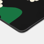 スマイル – 緑、クリーム、黒 デスクマット (コーナー)