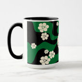 スマイル – 緑、クリーム、黒 マグカップ (左)