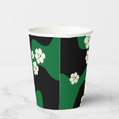 スマイル – 緑、クリーム、黒 紙コップ (右)