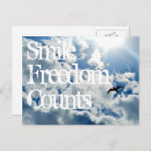 スマイル、自由の数。 ポストカード (正面/裏面)
