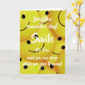 スマイル、親切を励ます カード (黄色い花)