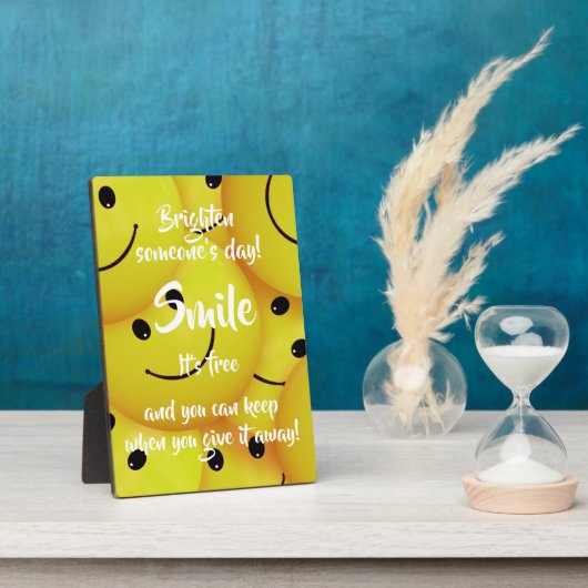 スマイル、親切を奨励する フォトプラーク (側面)