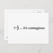 スマイル...郵便はがきが伝染する ポストカード (正面/裏面)