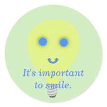 スマイル、顔電球のシールが重要だ