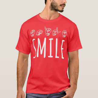 スマイルASLフィンガースペルインタープリタASL 4 Tシャツ