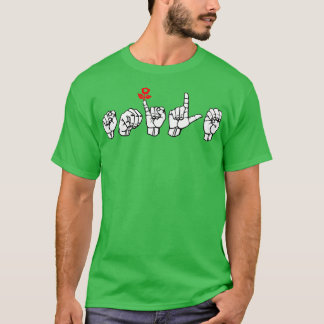 スマイルASL手話デザイン6 Tシャツ