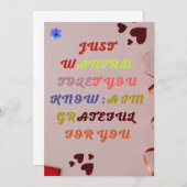 スマイルHAFEによるグリーティングカードによる感謝 招待状 (正面/裏面)