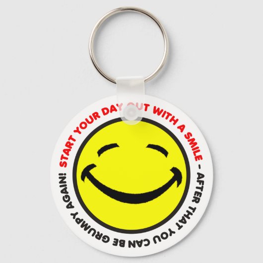 スマイルKeychainで一日を始める キーホルダー (正面)