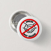 スマイルNOT SHAKESボタン 缶バッジ (正面&裏面)