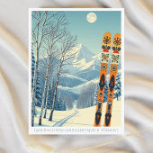 スマグラーズノッチバーモントスキーバケーションハガキ ポストカード