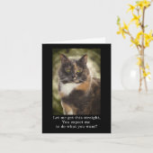 スマグ子猫 – 何が欲しい？ カード (黄色い花)