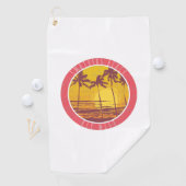 スマザービーチ鍵ウエストヴィンテージビーチサンライズサーフ ゴルフタオル (インサイチュ)