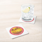 スマザービーチ鍵ウエストヴィンテージビーチサンライズサーフ スクエアペーパーコースター (インサイチュ)